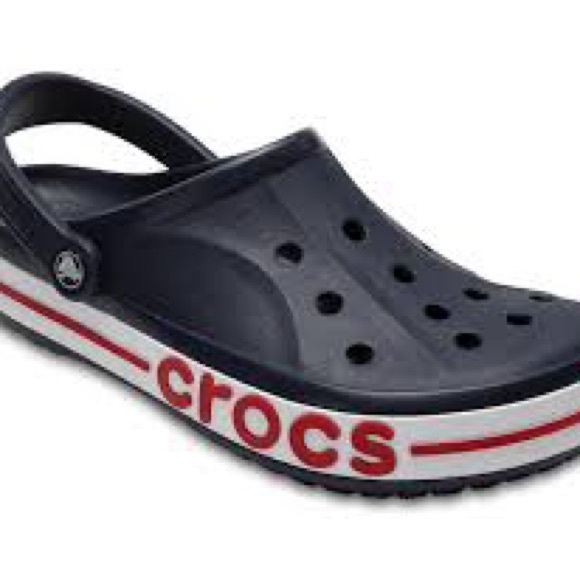 CROCS Bayaband Unisex Navy Red White Clogs - Picture 1 of 10